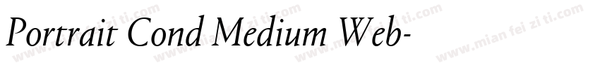 Portrait Cond Medium Web字体转换